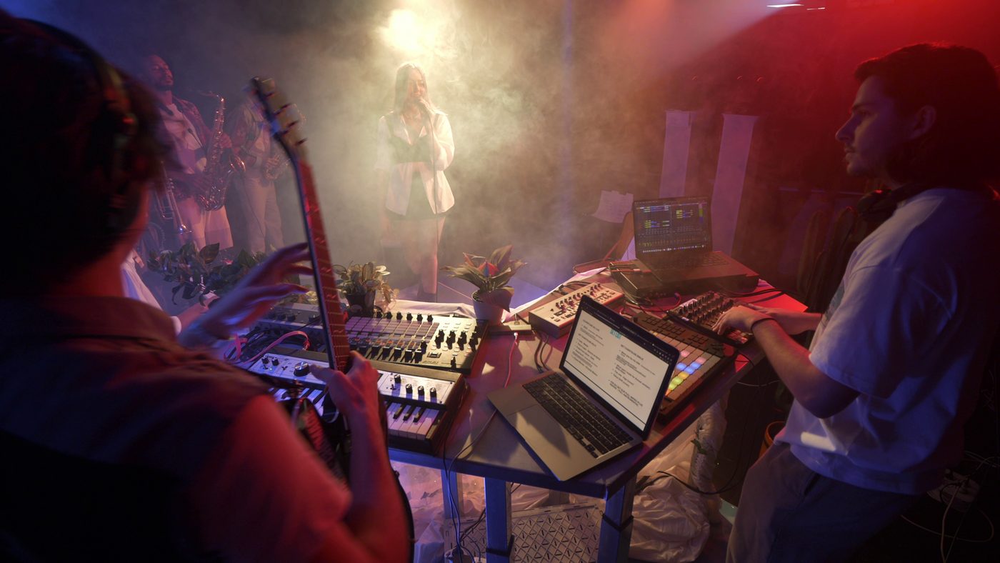 Live session musicale sur le plateau